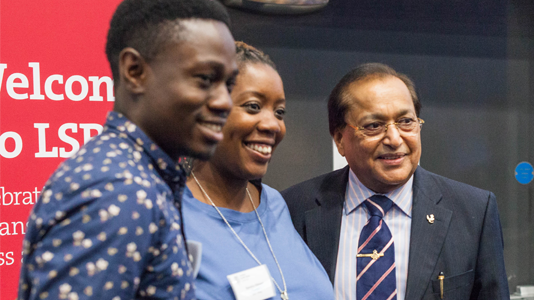 Dr Rami Ranger CBE meets LSBU students and alumni