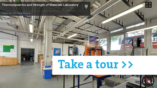 Thermodynamics and strength of materials lab tour