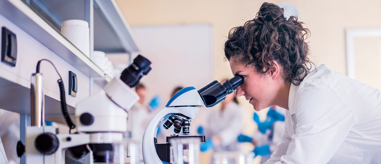 woman in lab