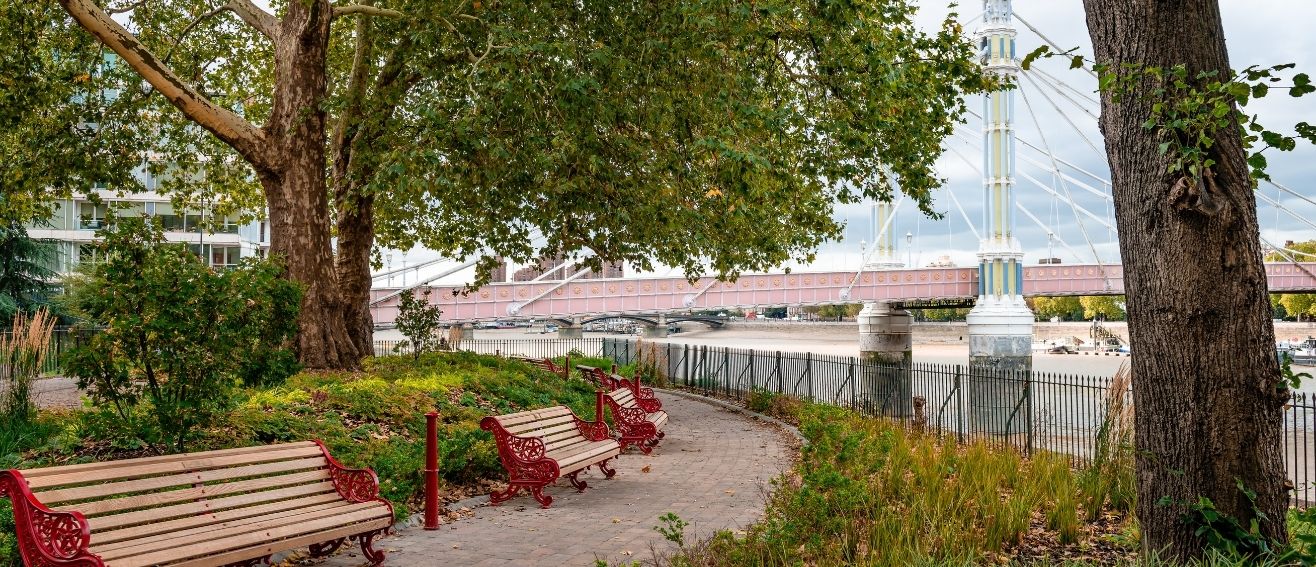 benches and a bridge