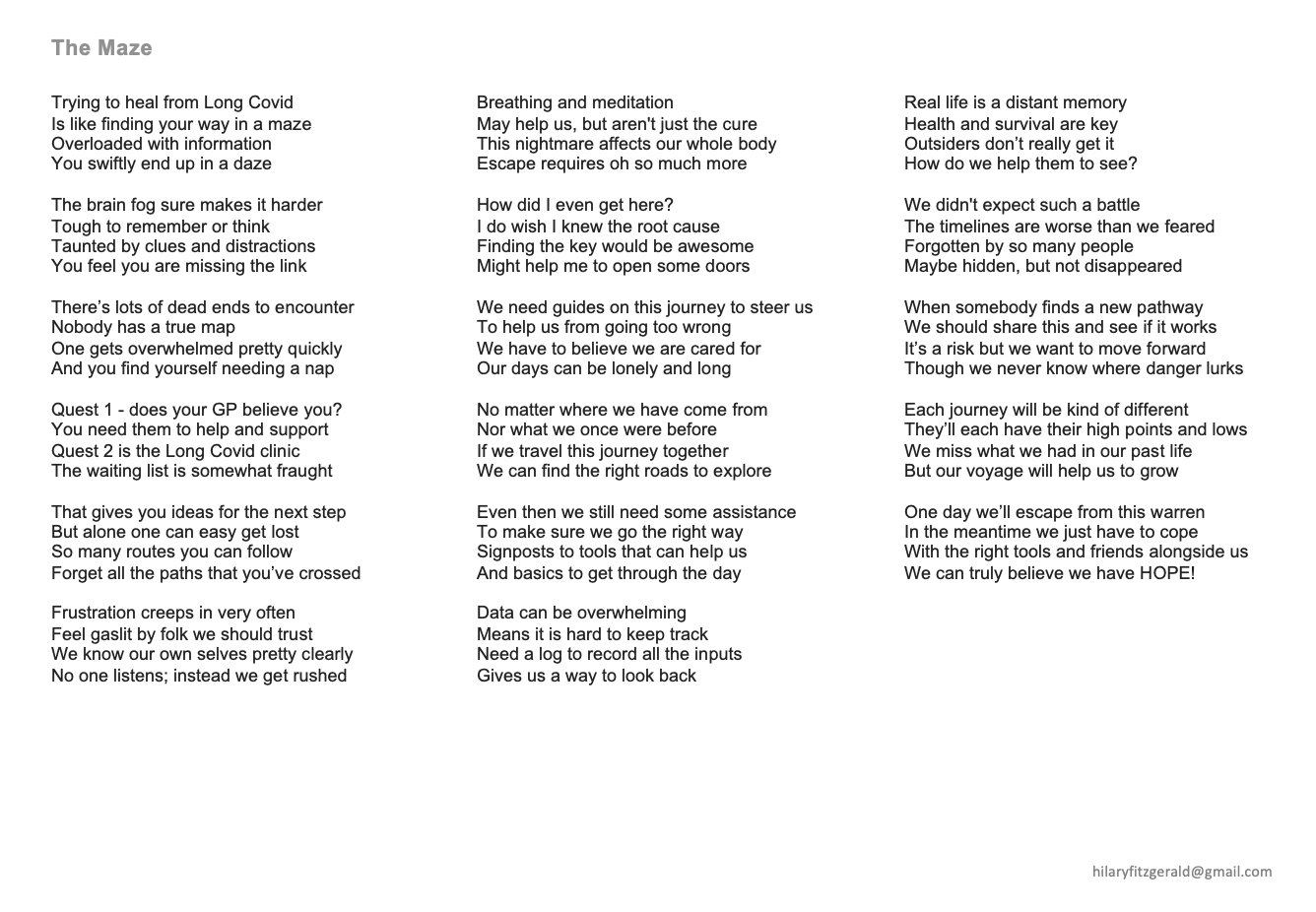Long COVID poem