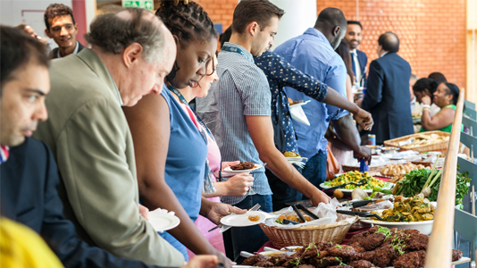 Guests enjoyed Indian themed street food provided by Elior