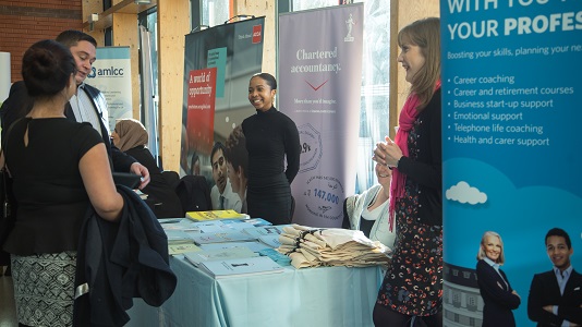 Our sponsors and respective stands in our Keyworth Centre foyer