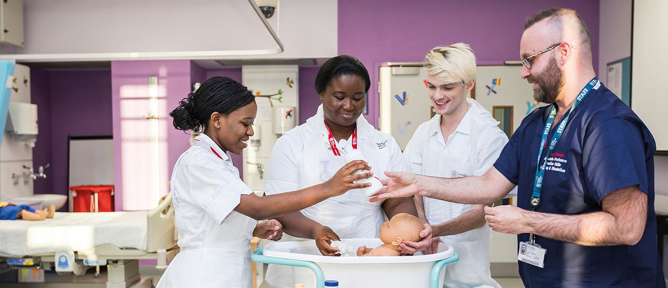 Nurses treat model baby