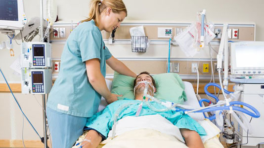 patient in a hospital bed