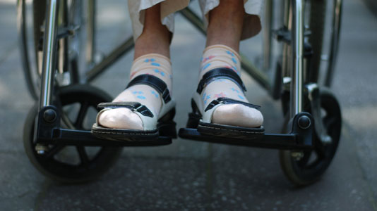 women in a wheelchair