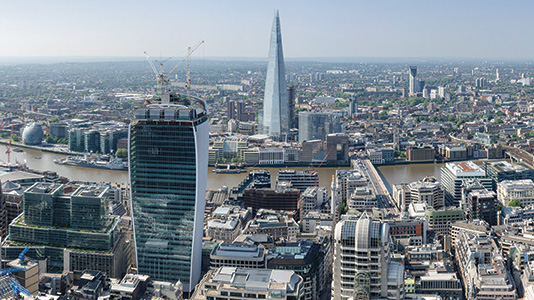 View of London looking south