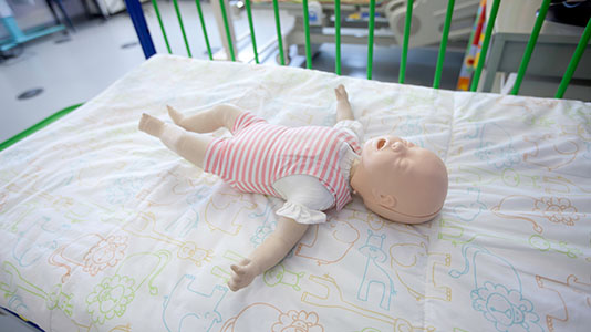 Anatomical dummy of a baby