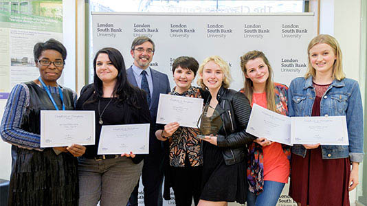 Prof. Paul Ivey with the Freelance category finalists