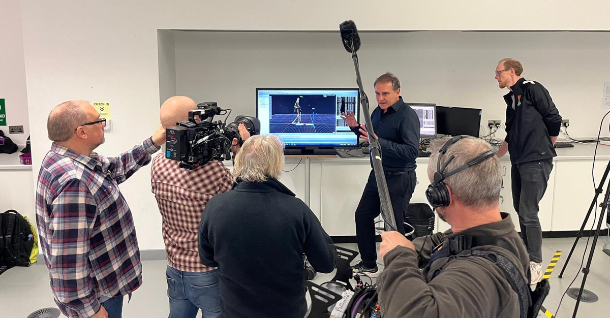 Professor Kiros Karamanidis films with the Channel 4 documentary team