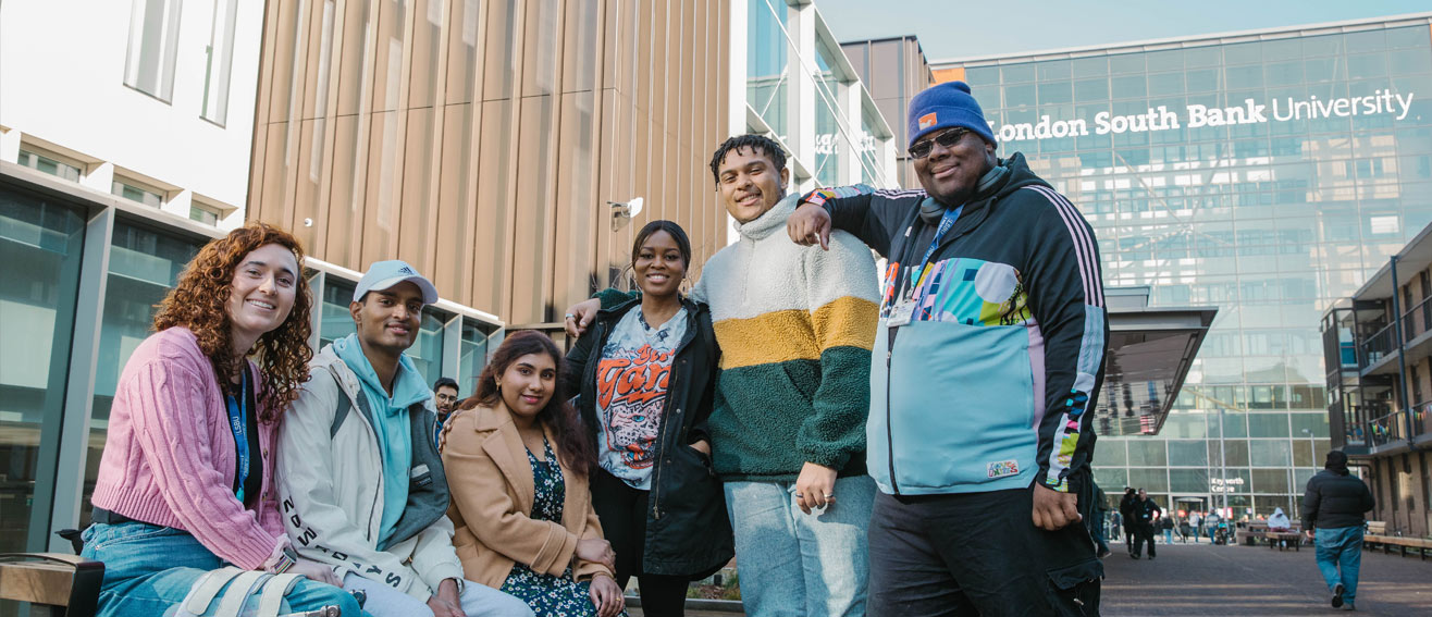 LSBU two students smiling