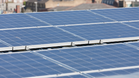 Solar panels on the roof of CEREB