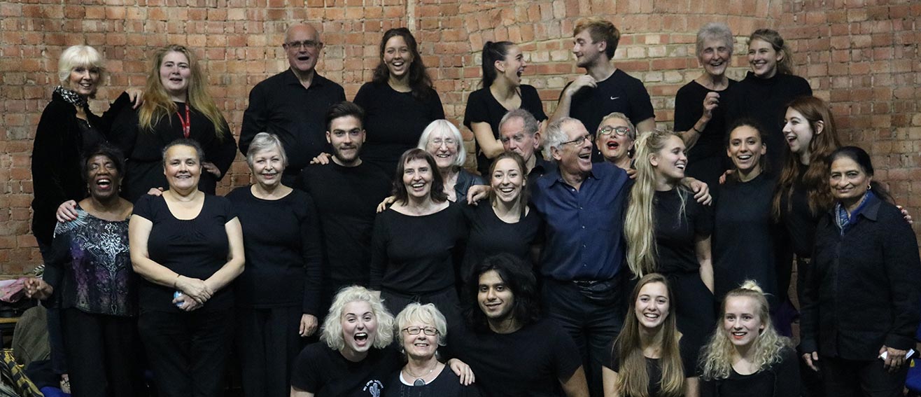 group of actors in workshop