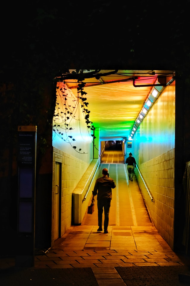 coloured tunnel