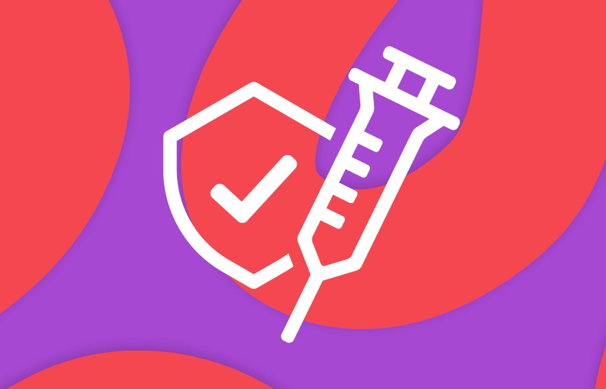 Character on colored background