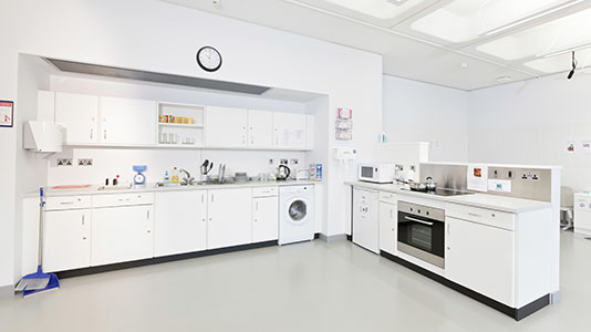 Kitchen facilities Open space with kitchen facilities